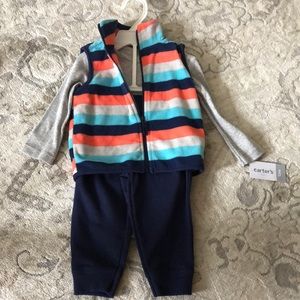 NWT Carter’s set with vest
